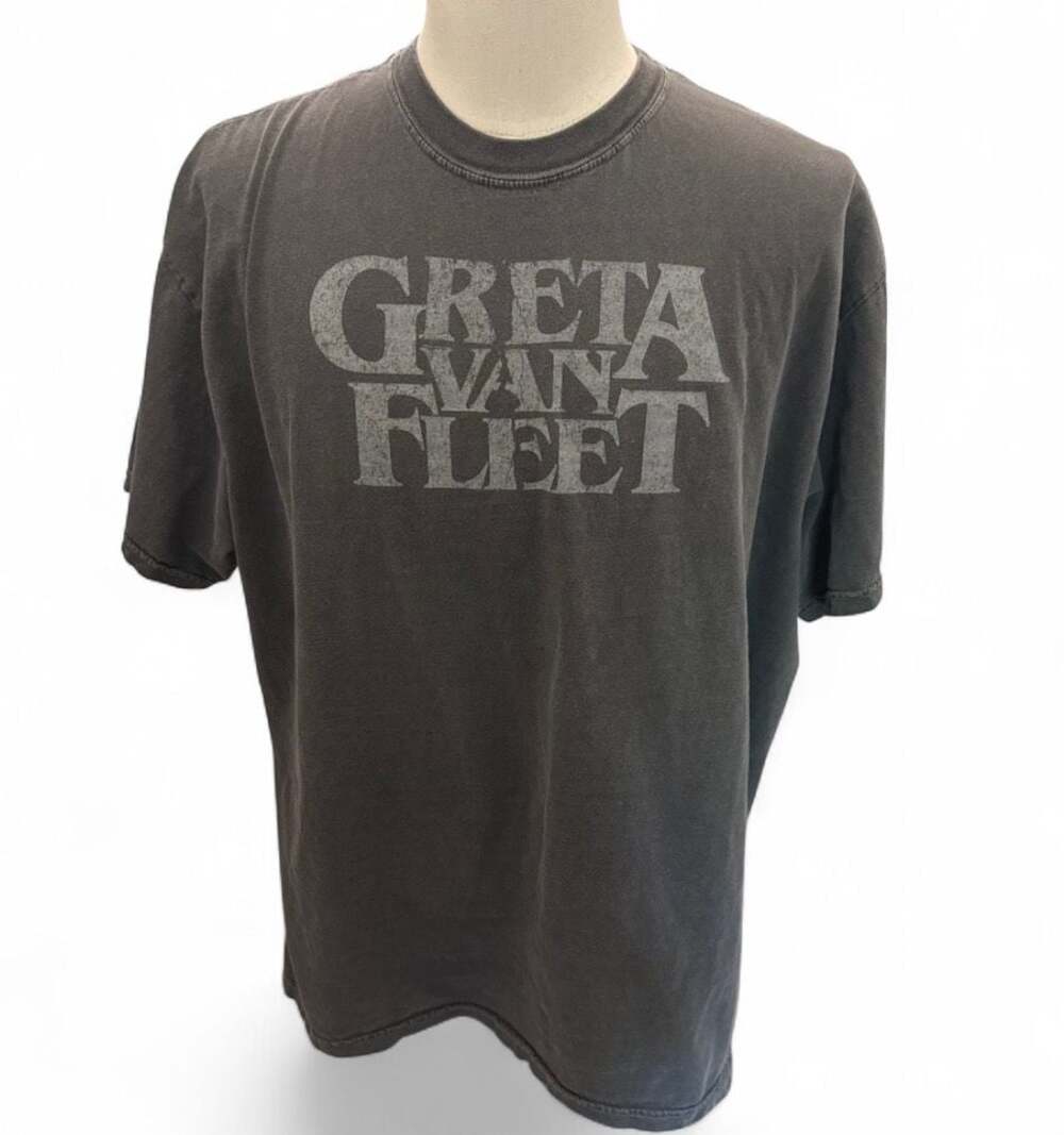 Greta Van Fleet Logo T-Shirt Faded Grey Size 2X